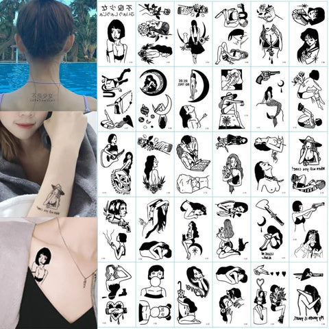 Ukiyo-E Tattoo Stickers