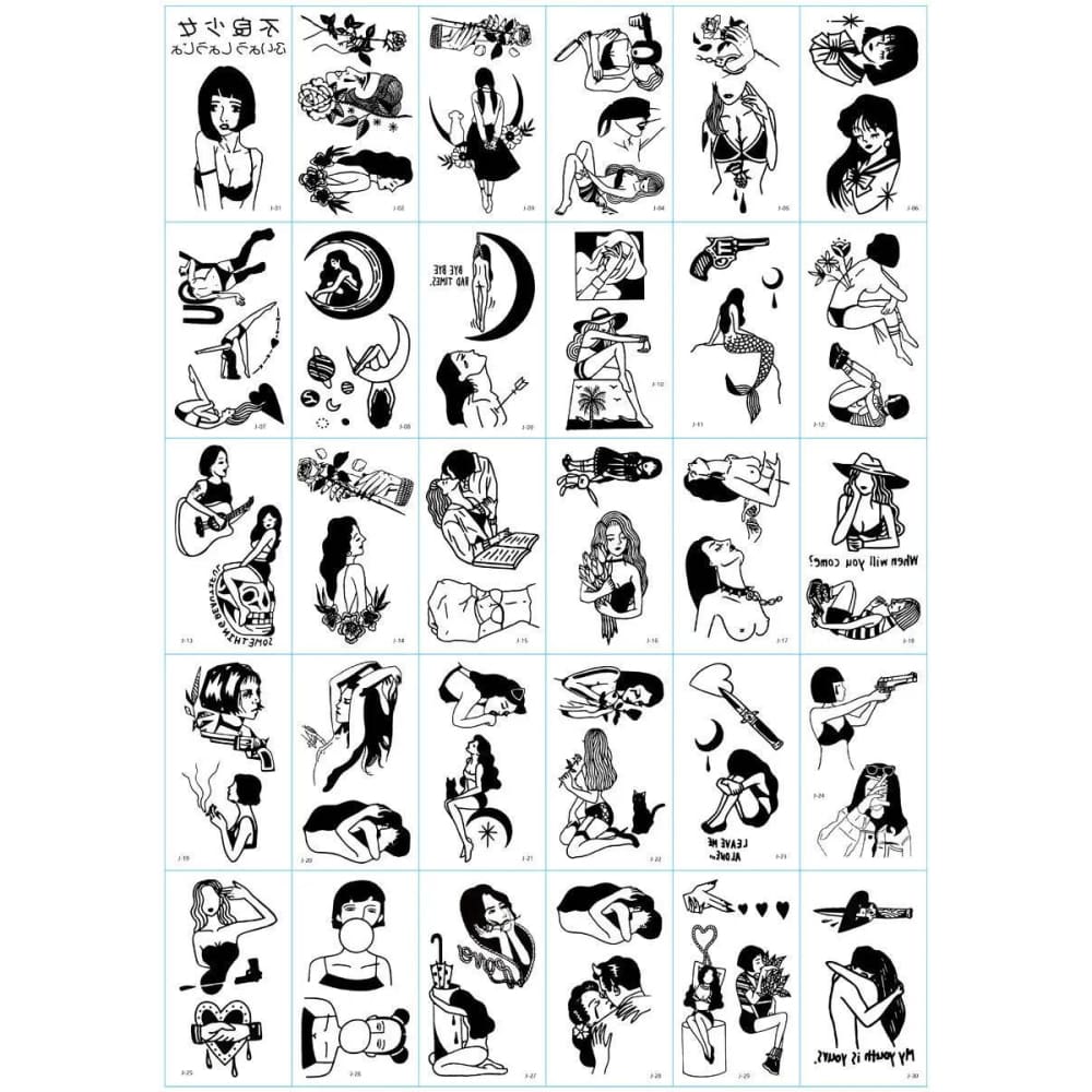 Ukiyo-E Tattoo Stickers