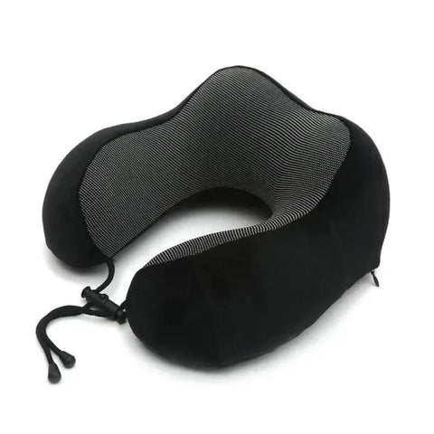 Soft Travel Pillow with Massage Function - Black pillow