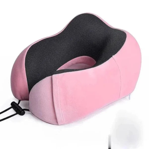 Soft Travel Pillow with Massage Function - Pink pillow