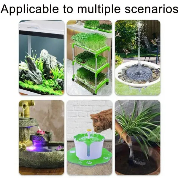 Ultra Quiet USB Aquarium Fish Tank Filtration Pump Mini Pet Fountain Submersible Adjustable Flow Water Circulation Pump