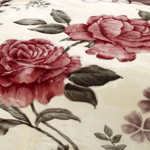 Ultra Soft Cozy Flowers Rose Throw Blanket Microfiber Heavy Fluffy Fleece Blanket for Home Bed Dormitory