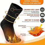 Ultra Thick Wool Socks for Men – Fleece-Lined Warm Winter Socks Cold-Resistant Gift