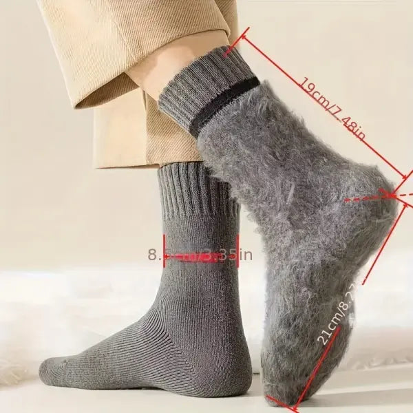 Ultra Thick Wool Socks for Men – Fleece-Lined Warm Winter Socks Cold-Resistant Gift