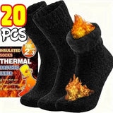 Ultra Thick Wool Socks for Men – Fleece-Lined Warm Winter Socks Cold-Resistant Gift