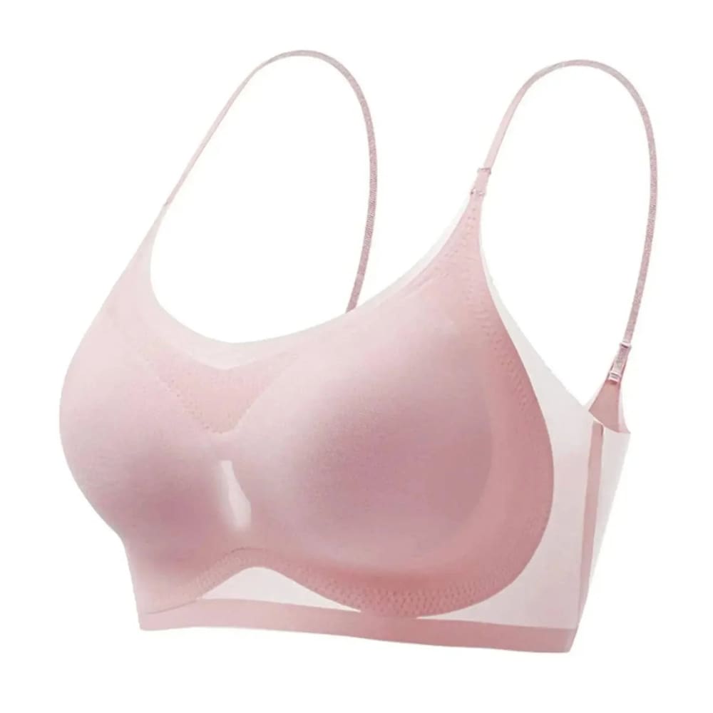 Ultra-Thin Bra - Seamless Push-Up Bra for Comfort and Support - Pink / One Size / M