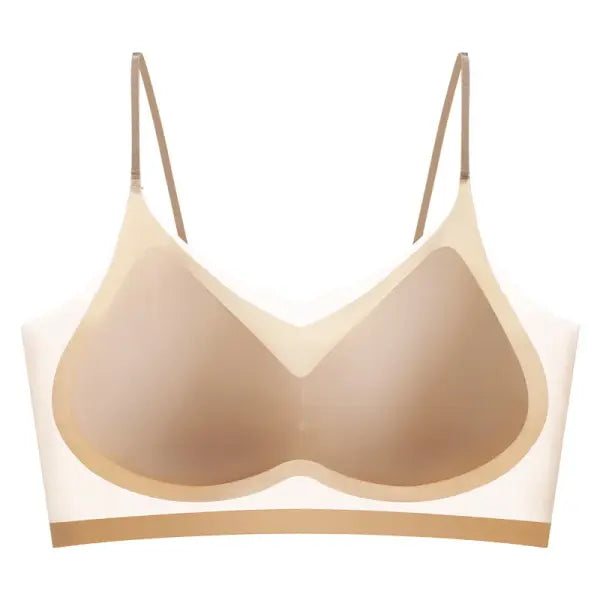 Ultra-Thin Breathable Ice Silk Top Bra Women’s Bustier Underwear Seamless Back Halter Vest Wrap Bra Small Chest