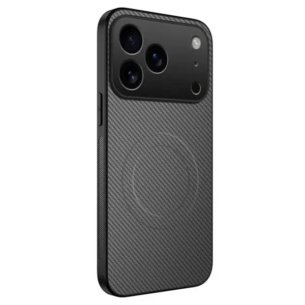 Ultra Thin Carbon Fbier Magnetic Leather Case for iPhone 17 Air 16E 16 15 14 13 Pro Max for Magsafe Shockproof Military