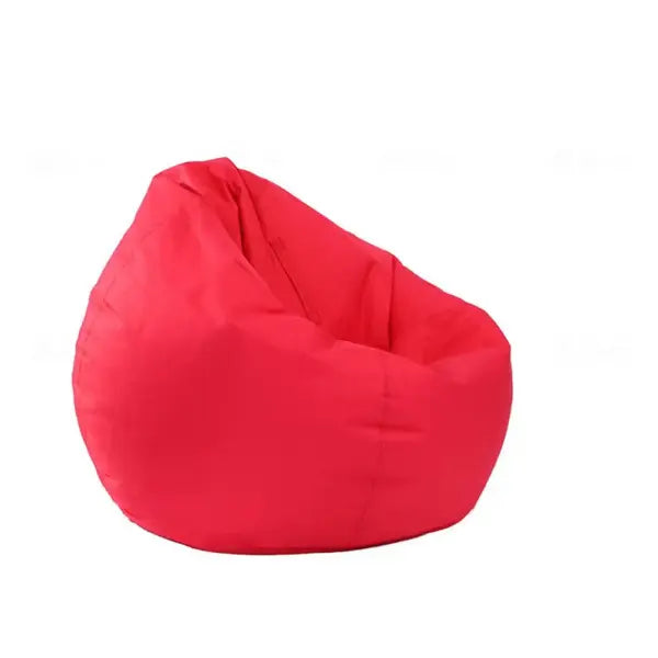 Luxury Soft Lounge Bean Bag Cover - Durable Lazy Sofa Chair & Cozy Tatami Floor Seat for Living Room (Unfilled) - red