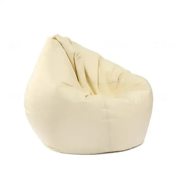 Luxury Soft Lounge Bean Bag Cover - Durable Lazy Sofa Chair & Cozy Tatami Floor Seat for Living Room (Unfilled) - beige