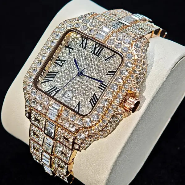 Square Quartz Stainless Steel Men Luxury Watch