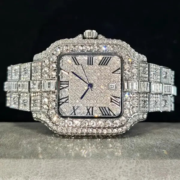 Square Quartz Stainless Steel Men Luxury Watch