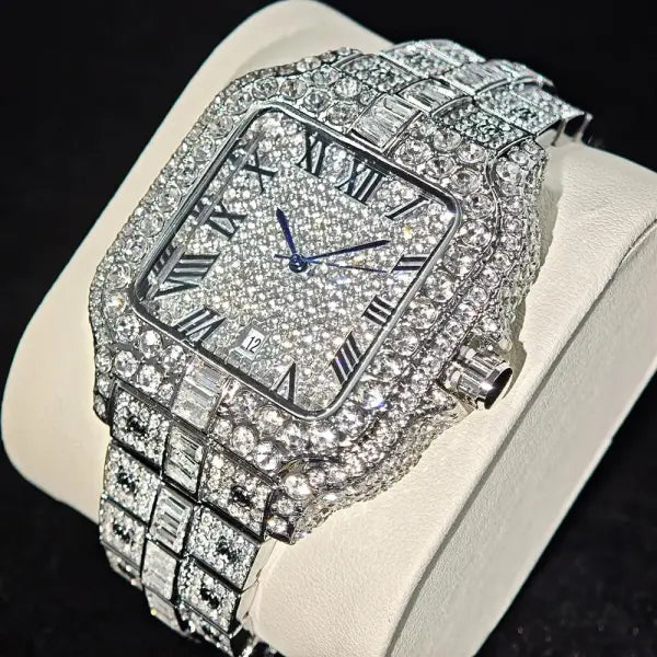 Square Quartz Stainless Steel Men Luxury Watch
