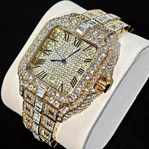 Square Quartz Stainless Steel Men Luxury Watch