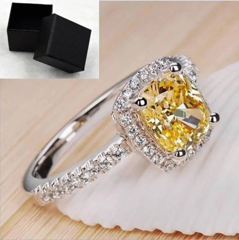 Engagement Rings - Yellow With Box / 10