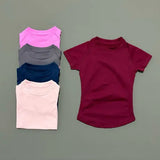 Unisex Summer Sports T Shirt Stretchy Breathable Fitness Top