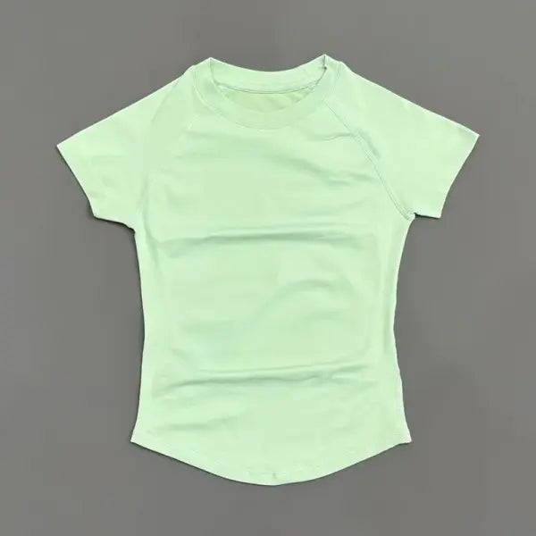 Unisex Summer Sports T Shirt Stretchy Breathable Fitness Top - Palm Green / XS