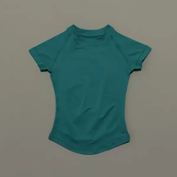 Unisex Summer Sports T Shirt Stretchy Breathable Fitness Top - Pine Green / L