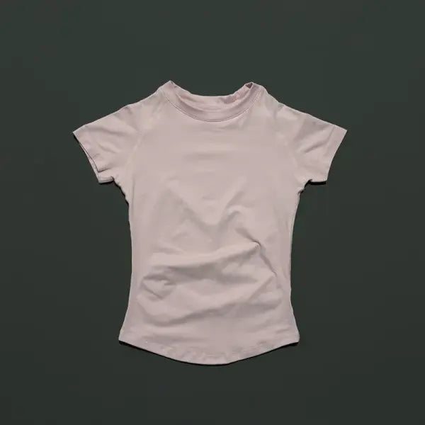 Unisex Summer Sports T Shirt Stretchy Breathable Fitness Top - Pink / S
