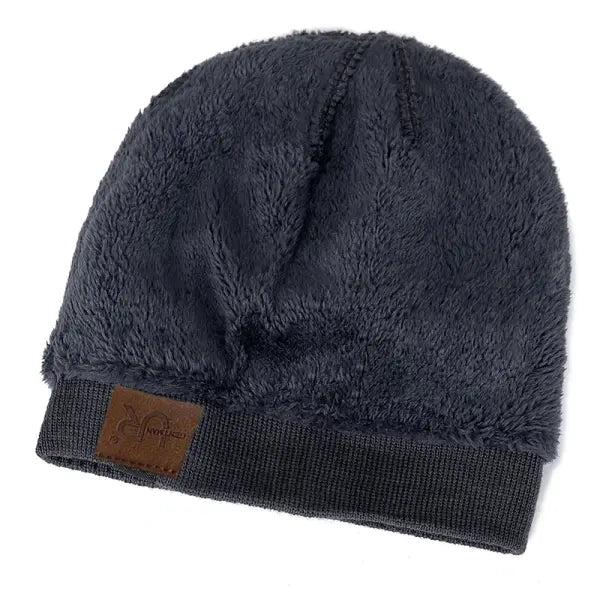 Unisex URGENTMAN Labal Winter Hats Solid Color Knitted Beanie Caps