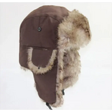 Unisex Winter Trapper Hat – Faux Fur Aviator Trooper Cap with Earflaps for Men & Women