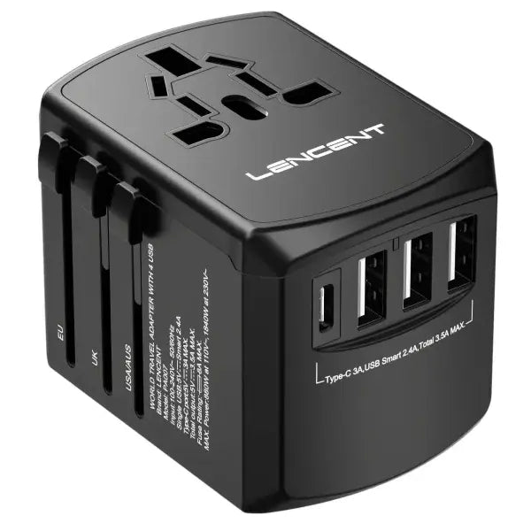 Universal Travel Adapter All-in-One Charger for Global Travel - 3 USB 1 Type C / Universal Plug