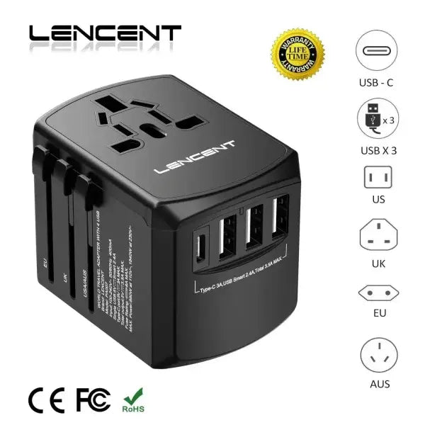 Universal Travel Adapter All-in-One Charger for Global Travel