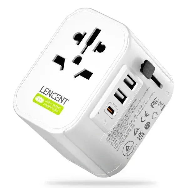 Universal Travel Adapter All-in-One Charger for Global Travel - Grounding 2U1C / Universal Plug