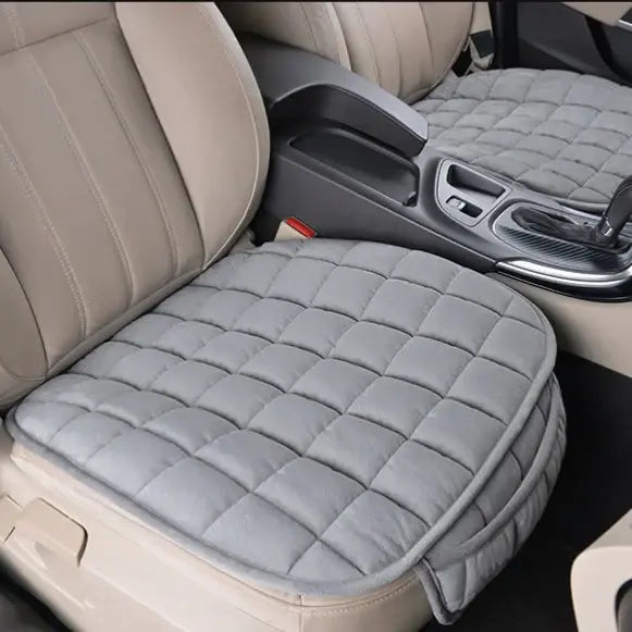 Universal Winter Car Seat Cover – Warm Anti-Slip Breathable Cushion Pad for Front Seats - Gray
