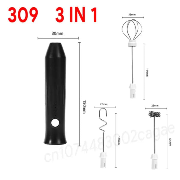 UPGRADED Electric Coffee Frother/MILK Whisk + Egg Beater MINI Food Blender USB Rechargeable Handheld Three Speeds