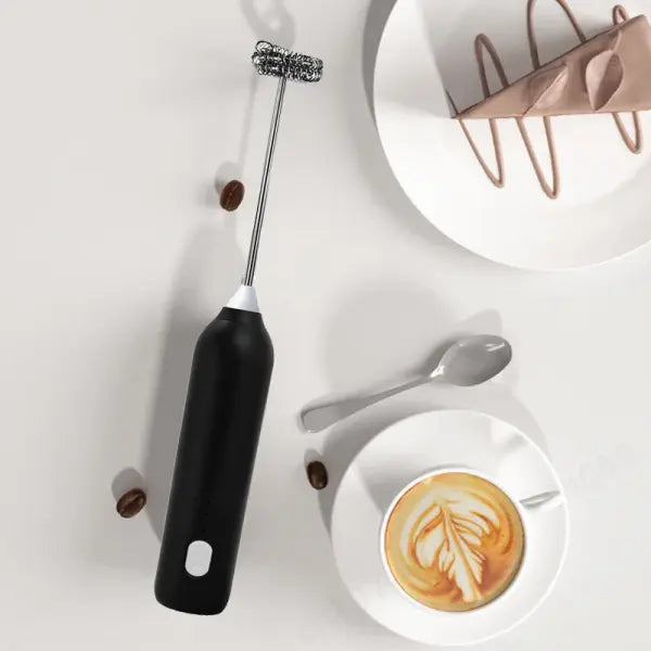 UPGRADED Electric Coffee Frother/MILK Whisk + Egg Beater MINI Food Blender USB Rechargeable Handheld Three Speeds