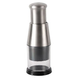 Upgraded Stainless Steel Garlic Pressing Cutter Manual Vegetable Chopper - Black - None
