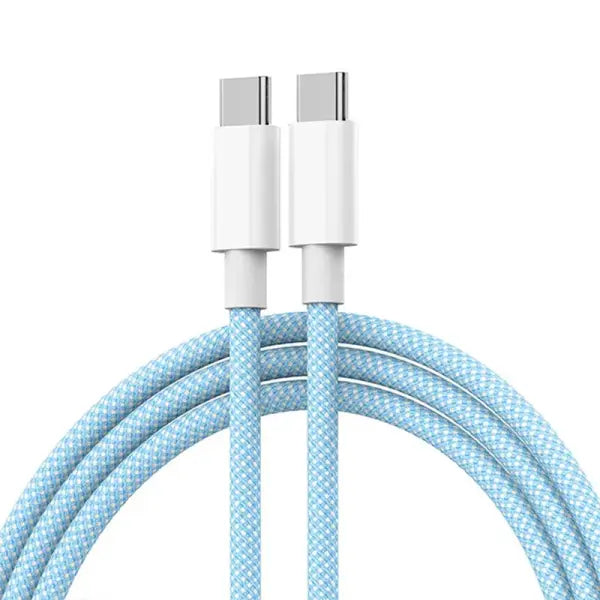 USB-C to Type C Color Cable For Apple iPhone 15 PD 60W Fast Charging For Huawei Xiaomi Samsung Type C Weaving Cable