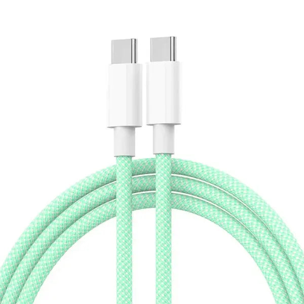 USB-C to Type C Color Cable For Apple iPhone 15 PD 60W Fast Charging For Huawei Xiaomi Samsung Type C Weaving Cable
