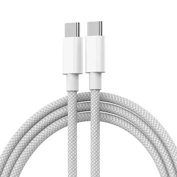 USB-C to Type C Color Cable For Apple iPhone 15 PD 60W Fast Charging For Huawei Xiaomi Samsung Type C Weaving Cable