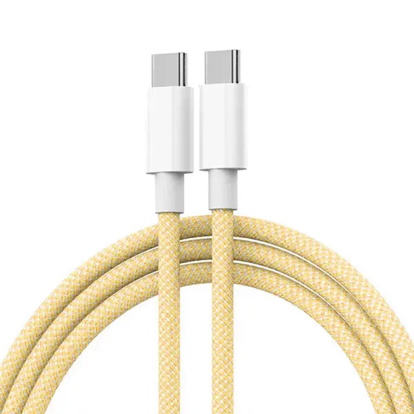 USB-C to Type C Color Cable For Apple iPhone 15 PD 60W Fast Charging For Huawei Xiaomi Samsung Type C Weaving Cable