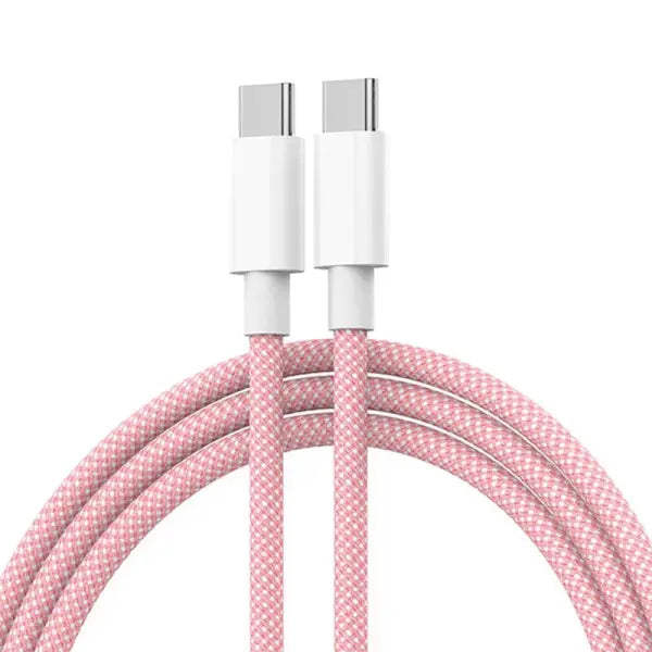 USB-C to Type C Color Cable For Apple iPhone 15 PD 60W Fast Charging For Huawei Xiaomi Samsung Type C Weaving Cable