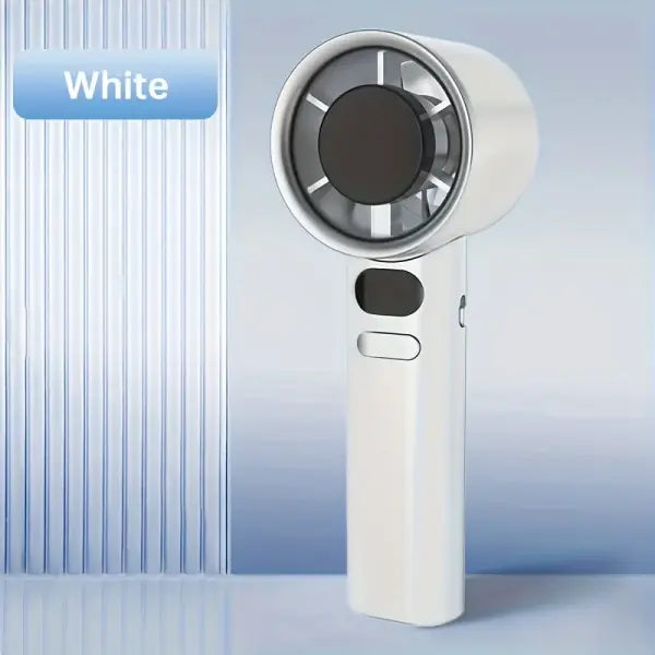 USB Charging Handheld Mini Plastic Fan for Portable Summer Cooling - WHITE