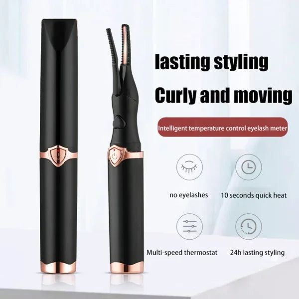 USB Heated Eyelash Curler – 3 Temperature Modes for Natural & Fake Lashes, Portable Electric Lash Curling Tool - Himpall