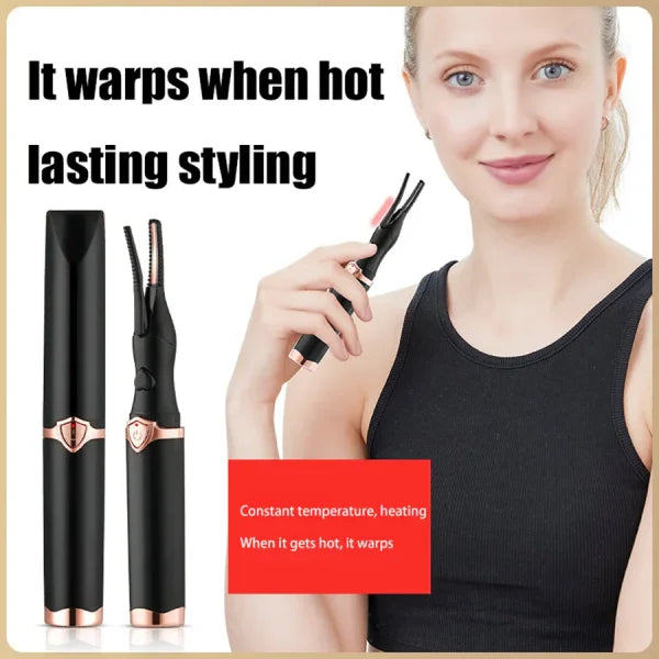 USB Heated Eyelash Curler – 3 Temperature Modes for Natural & Fake Lashes, Portable Electric Lash Curling Tool - Himpall