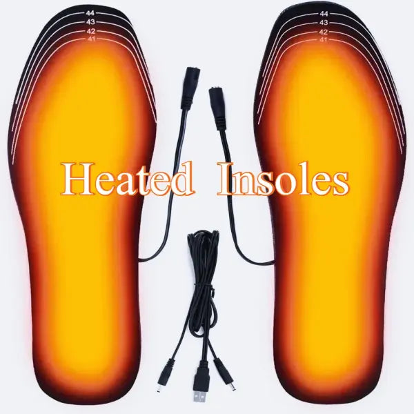 USB Heated Insoles – Electric Foot Warming Pads for Winter Outdoor Sports Warm Shoe Inserts