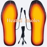 USB Heated Insoles – Electric Foot Warming Pads for Winter Outdoor Sports Warm Shoe Inserts