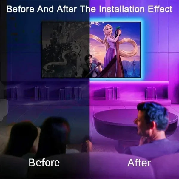 USB RGB LED Strip Lights – APP Controlled 5050 Light Tape - Himpall