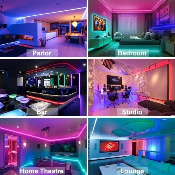 USB RGB LED Strip Lights – APP Controlled 5050 Light Tape - Himpall