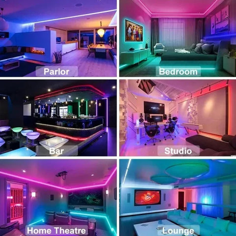 USB RGB LED Strip Lights – APP Controlled 5050 Light Tape - Himpall