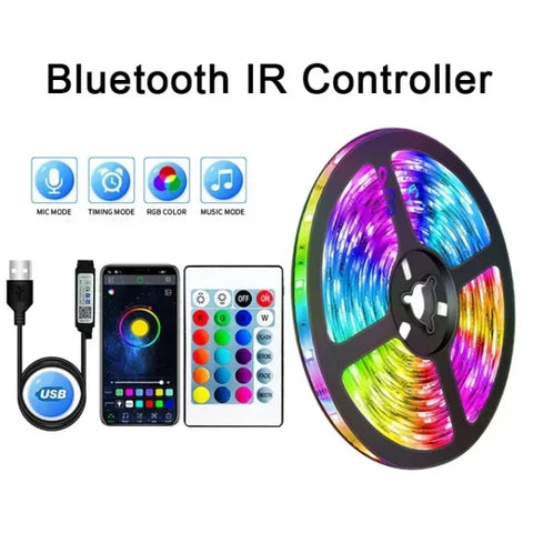 USB RGB LED Strip Lights – APP Controlled 5050 Light Tape - Himpall