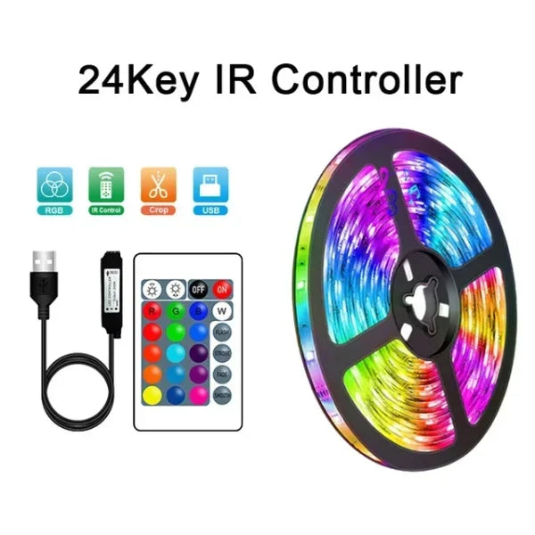 USB RGB LED Strip Lights – APP Controlled 5050 Light Tape - Himpall
