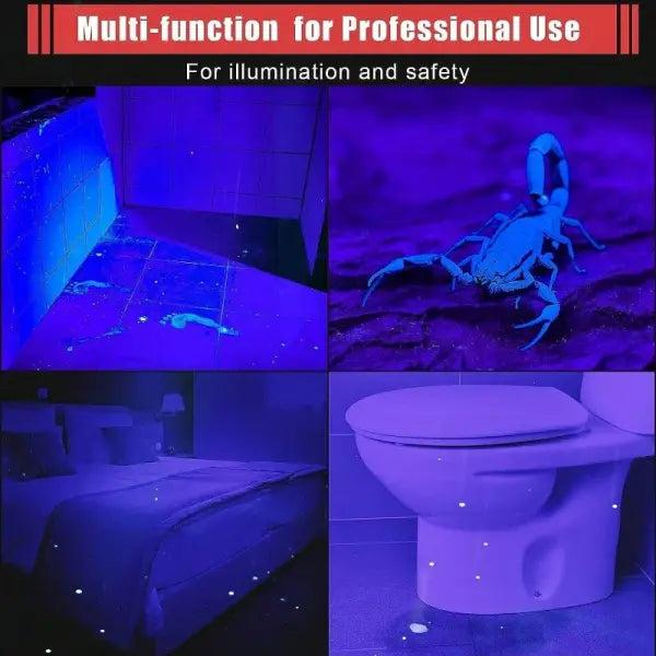 UV Flashlight 395nm Ultraviolet Torch With Pen Clip Portable AAA Batteries Used Violet Light Pet Urine Scorpion