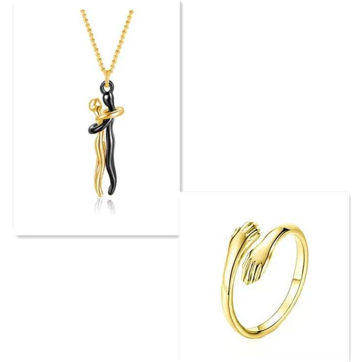 Valentine’s Day Gifts: Romantic Couple Jewelry & Love Necklaces - Black gold set