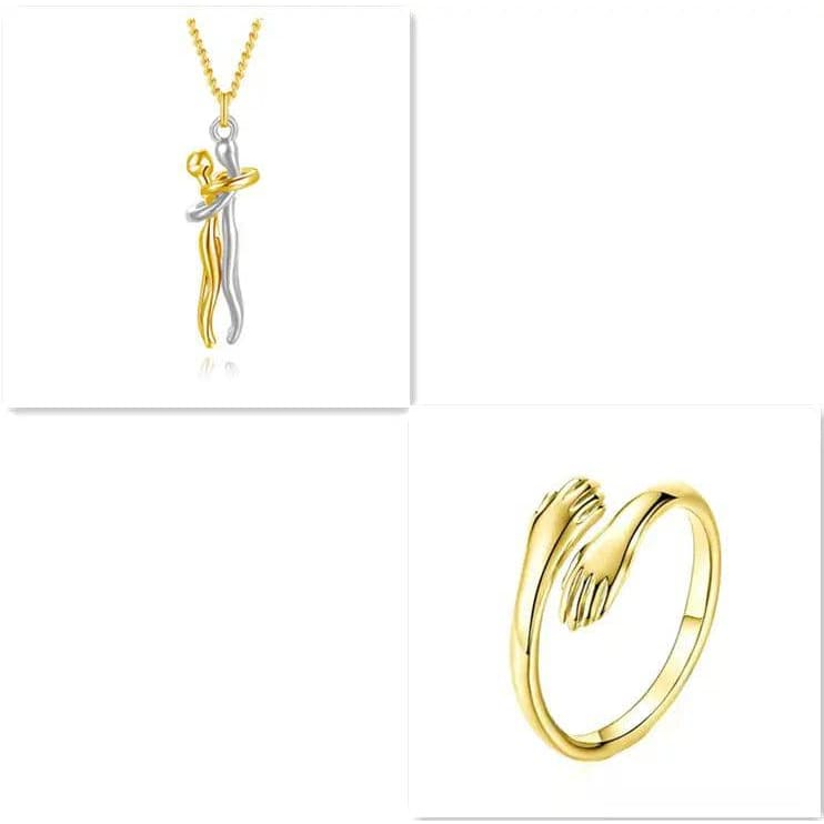 Valentine’s Day Gifts: Romantic Couple Jewelry & Love Necklaces - Gold set